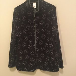 Disney Black Jack Skelington Zip Fleece Jacket